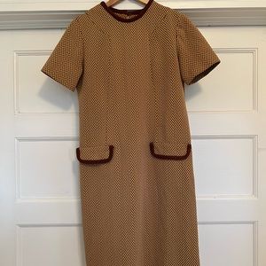 Vintage Handmade Geometric Print Dress